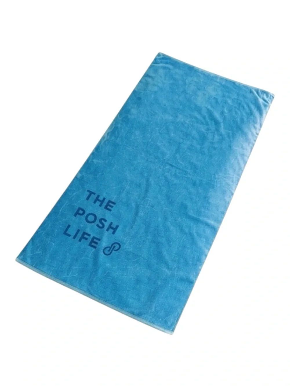 new Poshmark ༄ The Posh Life Plush Velour Logo Beach Towel༄ Baby Blue ༄ 30 x 60